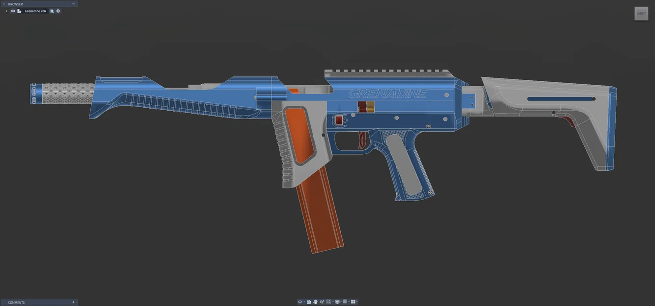 Bộ receiver dưới Nightingale cho Grenadine Nerf Blaster - Image 2