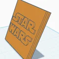 Mô hình logo Star Wars có chân đế trang trí bàn làm việc - Thumbnail 1