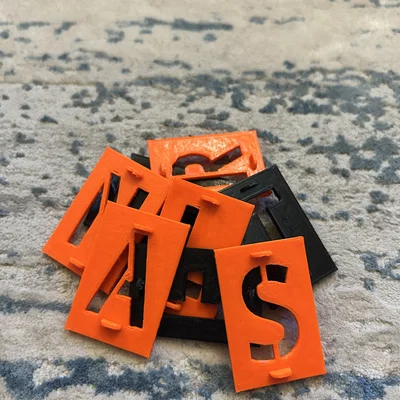 STENCILS (Bộ 46 mẫu khuôn tô ký tự có thể tùy chỉnh kích thước)