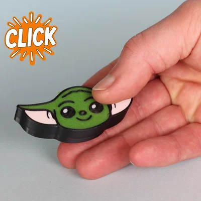 Móc khóa Baby Yoda Fidget Clicker – Người bạn ngân hà nhỏ xinh