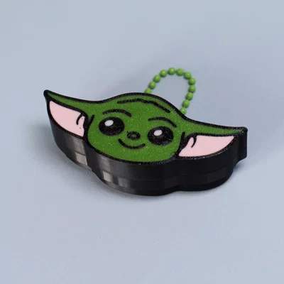 Móc khóa Baby Yoda Fidget Clicker – Người bạn ngân hà nhỏ xinh