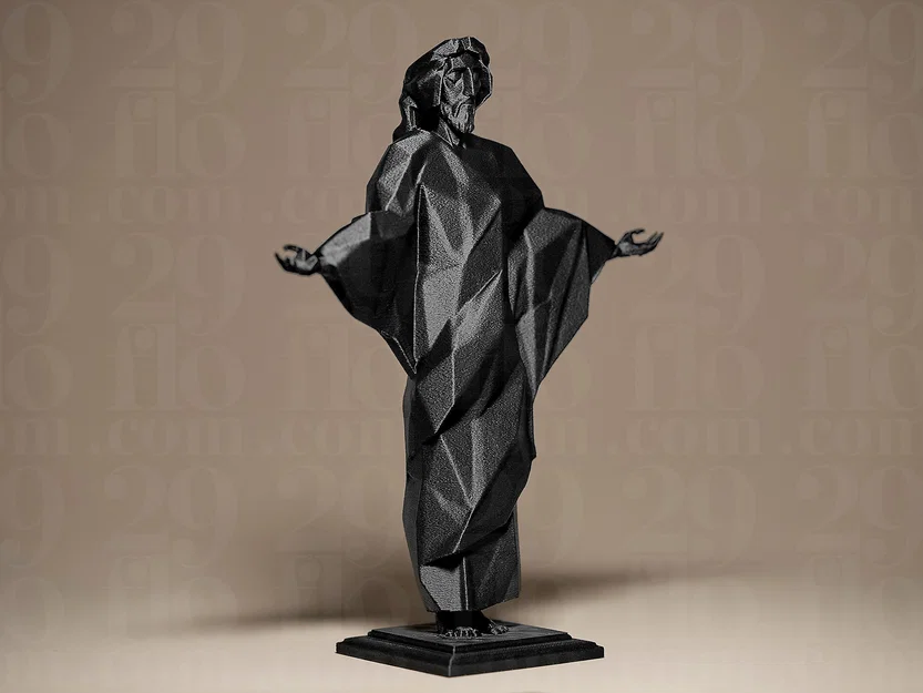 Tượng Chúa Jesus Phong Cách Geometric Hiện Đại - Image 1