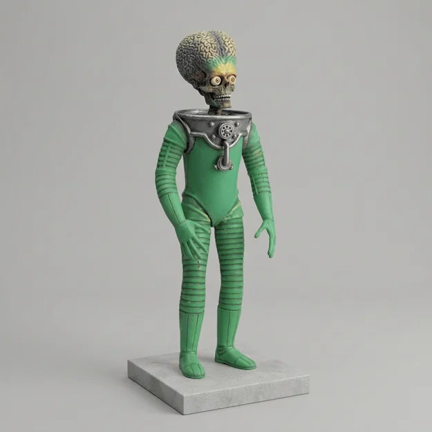 Mô hình 3D nhân vật Mars Attacks 1996 - Dành cho fan sci-fi - Image 1