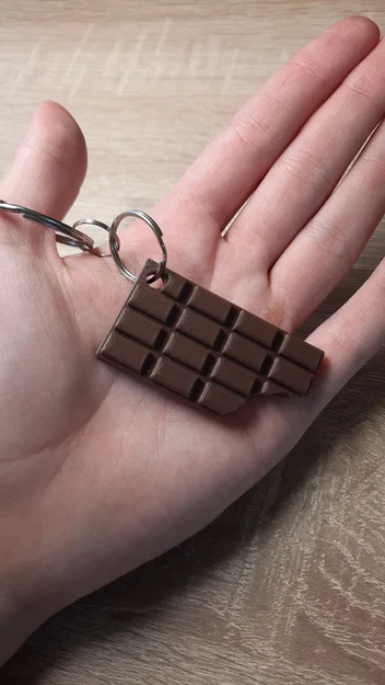 Móc khóa thanh sô-cô-la (Chocolate Keychain) - In 3D siêu dễ - Image 1