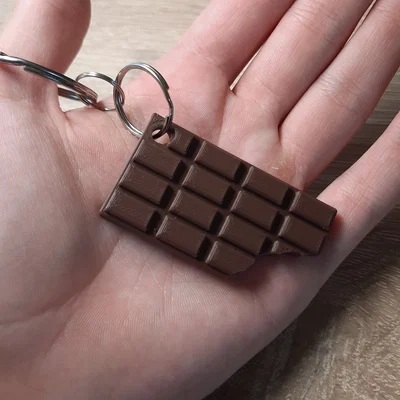 Móc khóa thanh sô-cô-la (Chocolate Keychain) - In 3D siêu dễ