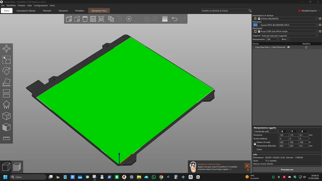 Công cụ kiểm tra và căn chỉnh lớp in đầu tiên cho máy in Core ONE - Image 1