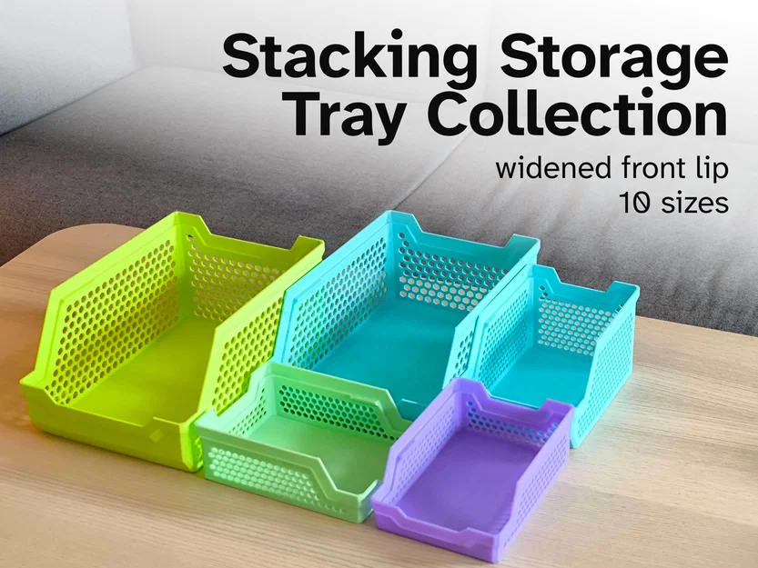 Bộ Sưu Tập Khay Lưu Trữ Chồng Lên Nhau (10 Kích Thước) - Image 1
