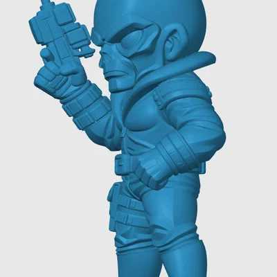 Mô hình 3D Destro phong cách Chibi cho fan G.I. Joe