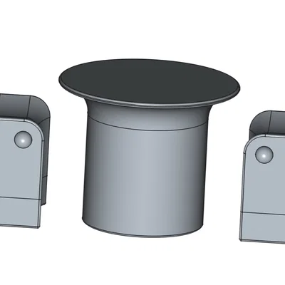 Bộ bàn ghế mô hình thu nhỏ 1:10 (Chairs and Table) in 3D