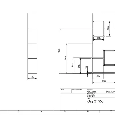Mô hình khay đựng đồ đa năng ORGANIZER GT553 - In 3D tiện lợi