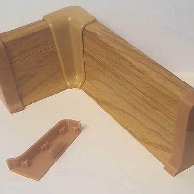 Nắp bịt đầu và góc nẹp chân tường (Model zátek lišt) - Tự in 3D
