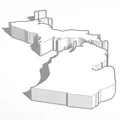 Mô hình bản đồ 3D bang Michigan - File in STL chất lượng cao - Thumbnail 2