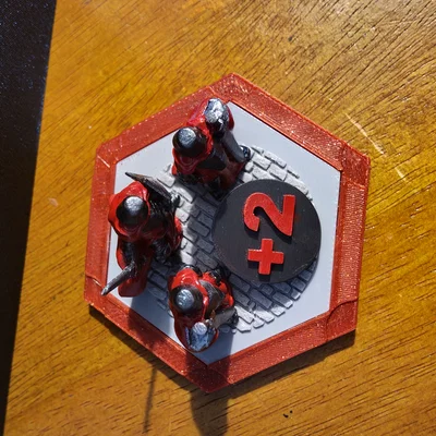 Mô hình 3D thẻ bài Catan Largest Army (Đội quân lớn nhất) tuyệt đẹp