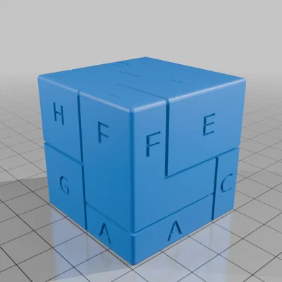 Khối Lập Phương 8 Mảnh (8 L Piece Cube Puzzle)
