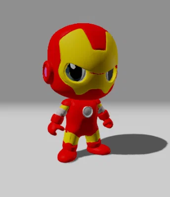Mô hình 3D Iron Man phong cách Chibi đáng yêu để bàn - Image 2