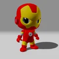 Mô hình 3D Iron Man phong cách Chibi đáng yêu để bàn - Thumbnail 2