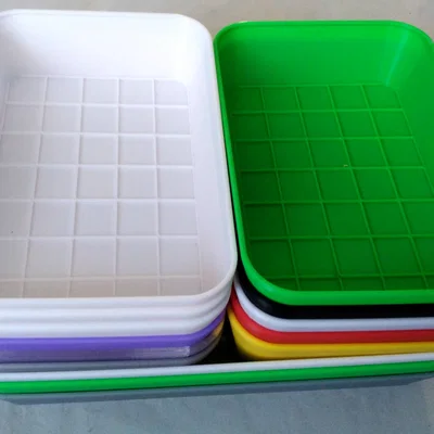 Khay/Tô đơn giản, 2 kích thước, có thể xếp chồng; kèm file FreeCAD, không cần support