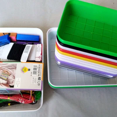 Khay/Tô đơn giản, 2 kích thước, có thể xếp chồng; kèm file FreeCAD, không cần support