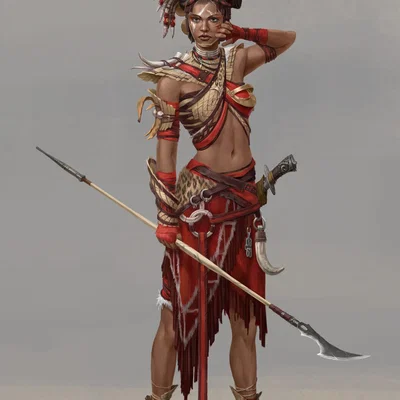Mô hình 3D nữ chiến binh Huntress dũng mãnh để in ấn