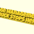 Biển tên để bàn 3D "Change Management The Buck Stops Here" - Thumbnail 3