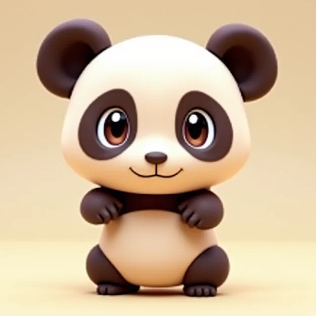 Mô hình gấu trúc Panda dễ thương trang trí bàn làm việc - Image 1