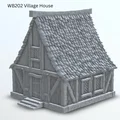 Mô hình nhà làng 28mm Wargame - Wereburg Village House WB202 - Thumbnail 1