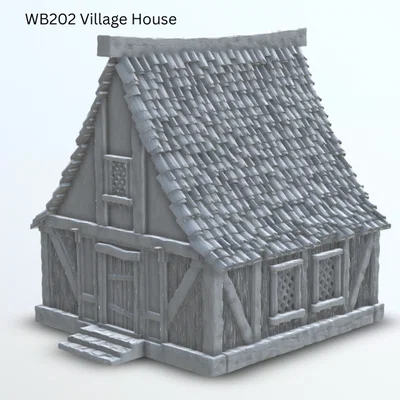 Mô hình nhà làng 28mm Wargame - Wereburg Village House WB202