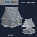 Mô hình nhà làng 28mm Wargame - Wereburg Village House WB202 - Thumbnail 2