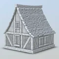 Mô hình nhà làng 28mm Wargame - Wereburg Village House WB202 - Thumbnail 4