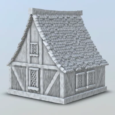 Mô hình nhà làng 28mm Wargame - Wereburg Village House WB202