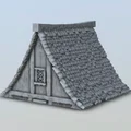 Mô hình nhà làng 28mm Wargame - Wereburg Village House WB202 - Thumbnail 5