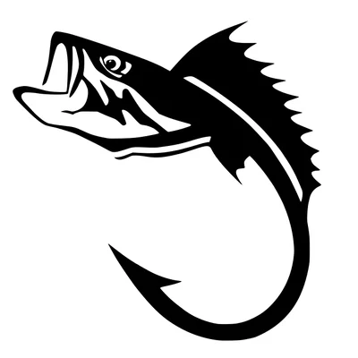 Hình dán tường nghệ thuật lưỡi câu cá (Fishing Hook Wall Art)