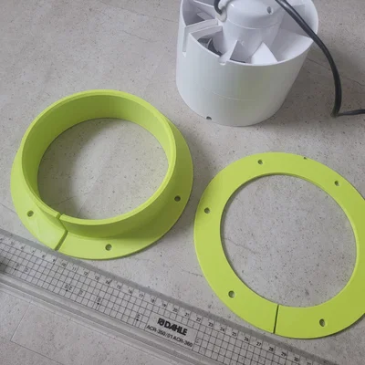 Ngàm gắn quạt thông gió 125mm - Dùng cho buồng phun sơn DIY
