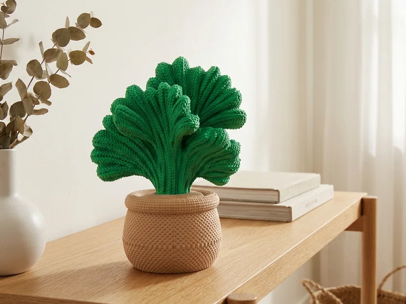 Mẫu Điêu Khắc Cây Cảnh Lá Đan Lát Độc Đáo - Image 1