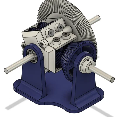 Vi sai Torsen - Bộ vi sai chống trượt in 3D
