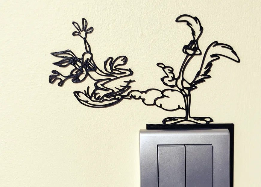Coyote & Road Runner – Phụ kiện trang trí công tắc đèn - Image 1