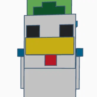 Mô hình 3D Chicken Jockey - Zombies cưỡi Gà Minecraft siêu ngầu