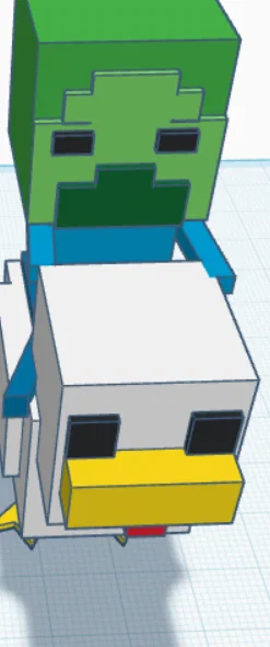 Mô hình 3D Chicken Jockey - Zombies cưỡi Gà Minecraft siêu ngầu - Image 4