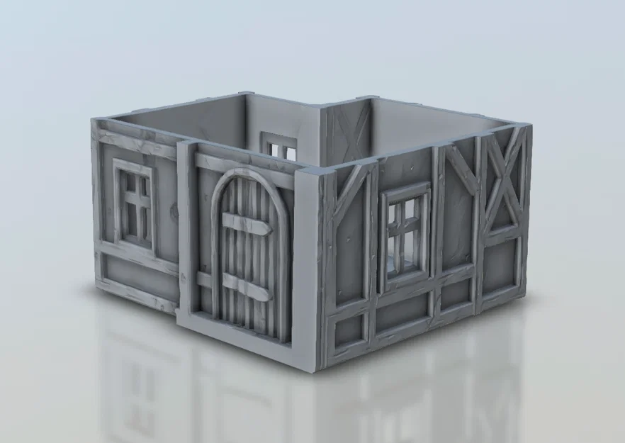 Mô hình nhà kiểu Tudor cho game chiến thuật 28mm - Image 5