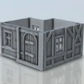 Mô hình nhà kiểu Tudor cho game chiến thuật 28mm - Thumbnail 5