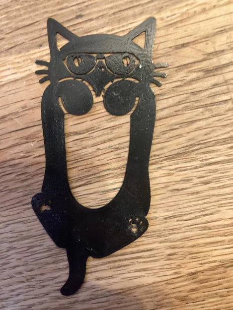 Kẹp sách hình chú mèo đeo kính dễ thương in 3D - Image 1