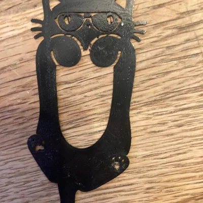 Kẹp sách hình chú mèo đeo kính dễ thương in 3D