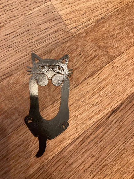 Kẹp sách hình chú mèo đeo kính dễ thương in 3D - Image 2