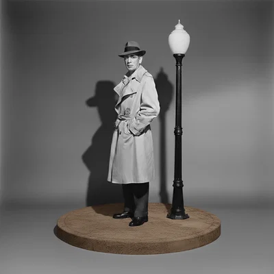 Mô hình 3D thám tử Sam Spade (Humphrey Bogart) - The Maltese Falcon