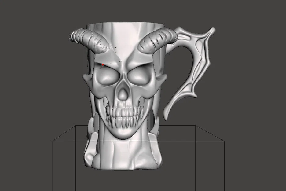 Giá đỡ lon bia 0.5L hình đầu lâu quỷ sừng dài - Cốc đựng bia độc đáo - Image 2