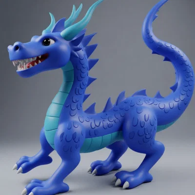 Mô hình rồng con Drago Cinese 3D đáng yêu cho trang trí