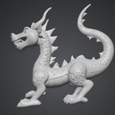 Mô hình rồng con Drago Cinese 3D đáng yêu cho trang trí