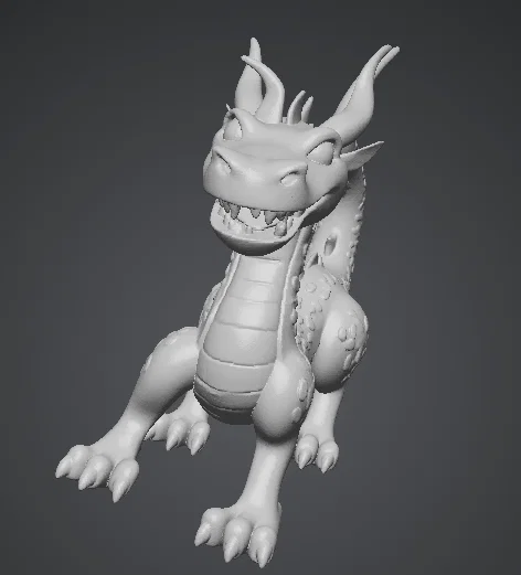 Mô hình rồng con Drago Cinese 3D đáng yêu cho trang trí - Image 3