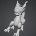 Mô hình rồng con Drago Cinese 3D đáng yêu cho trang trí - Thumbnail 3