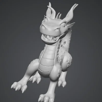 Mô hình rồng con Drago Cinese 3D đáng yêu cho trang trí